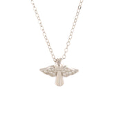 Guardian Angel 925 Sterling Silver Necklace with CZ